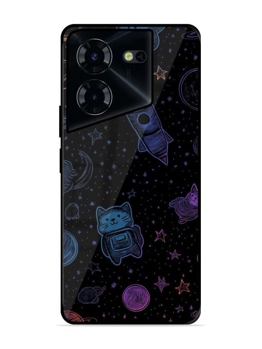 Cosmic Cat Chaos Glossy Soft Edge Case for Tecno Pova 5 Pro (5G) Chachhi