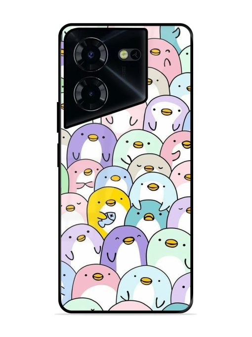 Penguin Party Glossy Soft Edge Case for Tecno Pova 5 Pro (5G) Chachhi