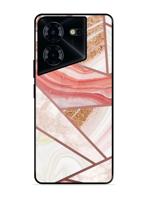 Rosy Mosaic Glossy Soft Edge Case for Tecno Pova 5 Pro (5G) Chachhi