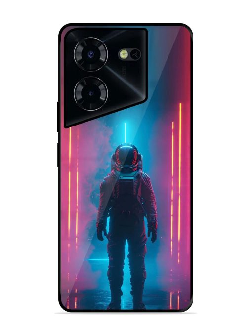 Neon Astronaut Glossy Soft Edge Case for Tecno Pova 5 Pro (5G)