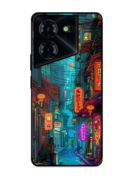 Neon Nightscape Glossy Soft Edge Case for Tecno Pova 5 Pro (5G) Chachhi