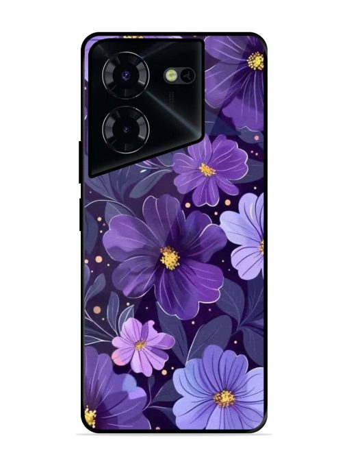 Purple Paradise Glossy Soft Edge Case for Tecno Pova 5 Pro (5G) Chachhi