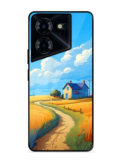 Countryside Cottage Glossy Soft Edge Case for Tecno Pova 5 Pro (5G) Chachhi