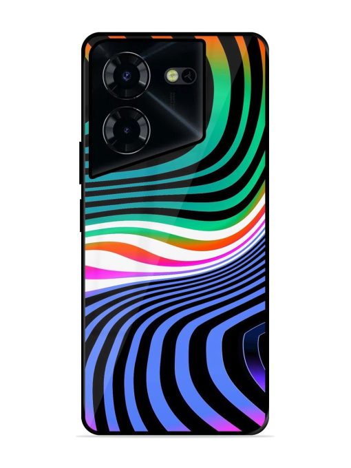 Psychedelic Waves Glossy Soft Edge Case for Tecno Pova 5 Pro (5G) Chachhi