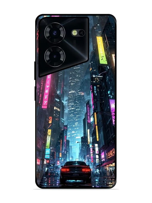 Neon Nightscape Glossy Soft Edge Case for Tecno Pova 5 Pro (5G) Chachhi