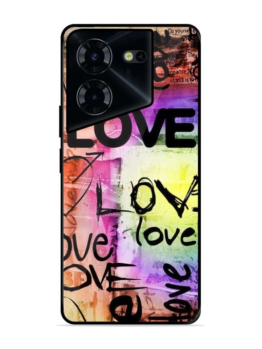 Love Graffiti Glossy Soft Edge Case for Tecno Pova 5 Pro (5G) Chachhi