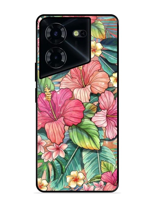 Tropical Tapestry Glossy Soft Edge Case for Tecno Pova 5 Pro (5G) Chachhi