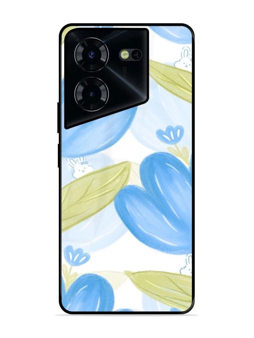 Bunny'S Blue Garden Glossy Soft Edge Case for Tecno Pova 5 Pro (5G) Chachhi