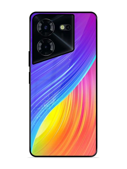 Neon Swirl Glossy Soft Edge Case for Tecno Pova 5 Pro (5G) Chachhi