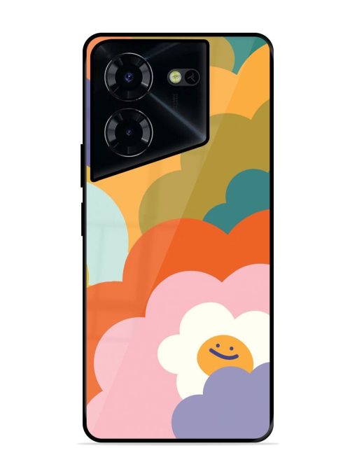 Happy Flower Power Glossy Soft Edge Case for Tecno Pova 5 Pro (5G) Chachhi