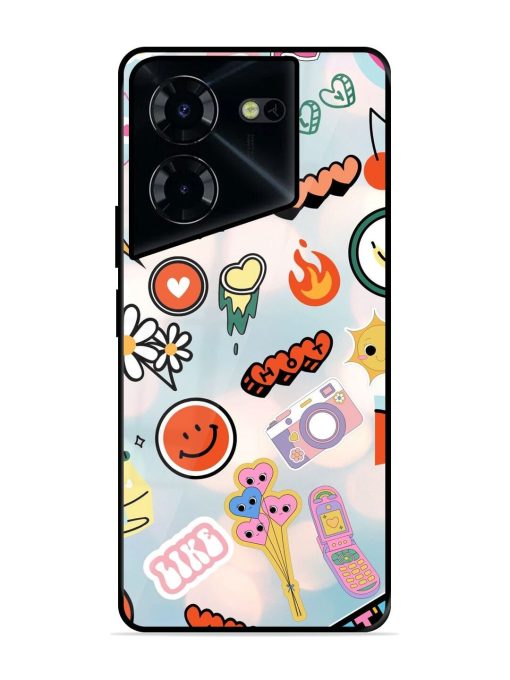 Cheerful Glossy Soft Edge Case for Tecno Pova 5 Pro (5G) Chachhi