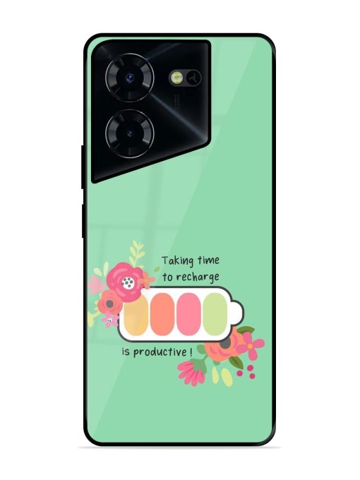 Recharge And Bloom Glossy Soft Edge Case for Tecno Pova 5 Pro (5G) Chachhi