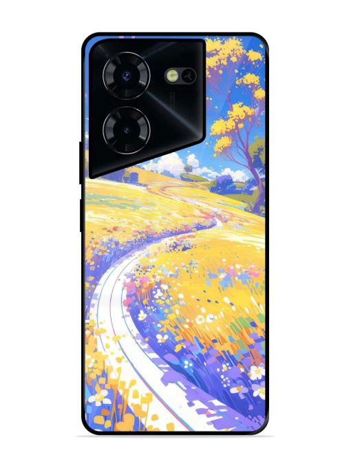 Vibrant Spring Meadow Glossy Soft Edge Case for Tecno Pova 5 Pro (5G) Chachhi