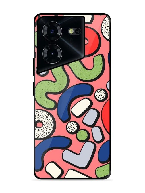 Groovy Geometric Shapes Glossy Soft Edge Case for Tecno Pova 5 Pro (5G) Chachhi