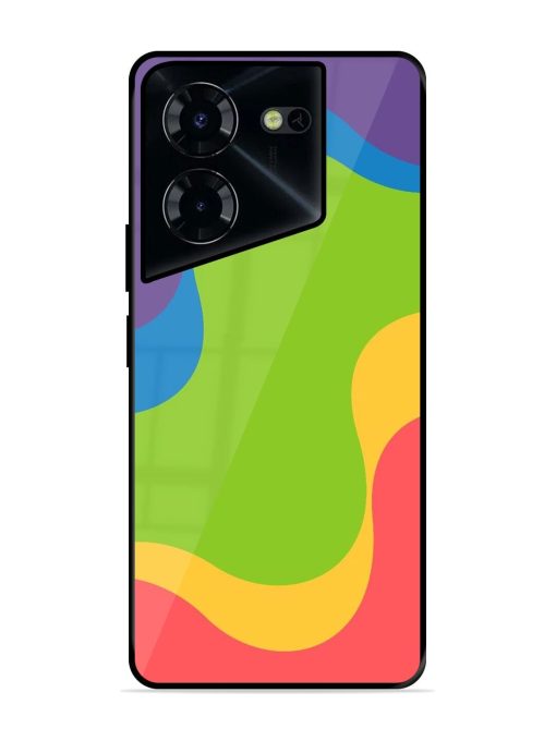 Wavy Rainbow Wonderland Glossy Soft Edge Case for Tecno Pova 5 Pro (5G) Chachhi