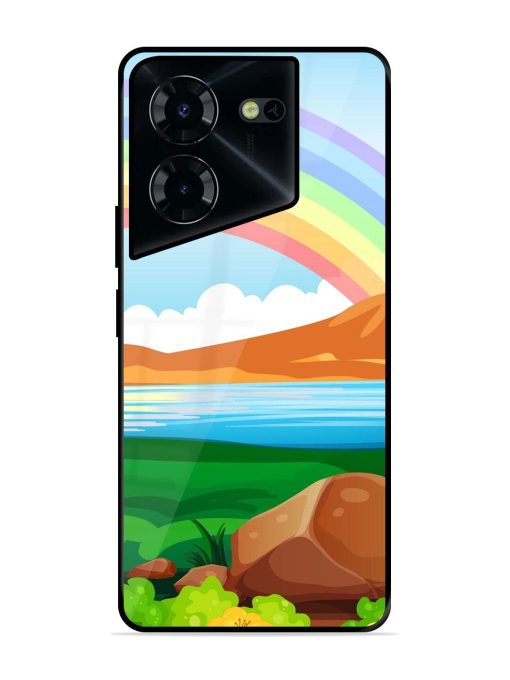 Rainbow Over The Lake Glossy Soft Edge Case for Tecno Pova 5 Pro (5G)