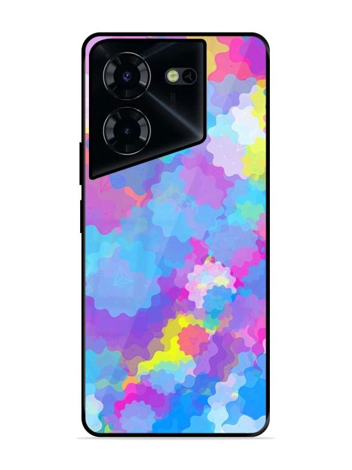 Psychedelic Cloud Burst Glossy Soft Edge Case for Tecno Pova 5 Pro (5G) Chachhi