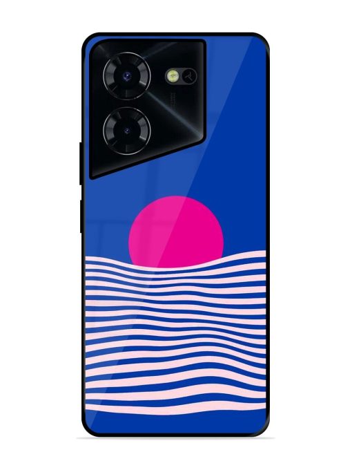 Pink Sunset Over Blue Waves Glossy Soft Edge Case for Tecno Pova 5 Pro (5G) Chachhi