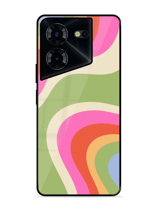 Wavy Rainbow Wonderland Glossy Soft Edge Case for Tecno Pova 5 Pro (5G) Chachhi