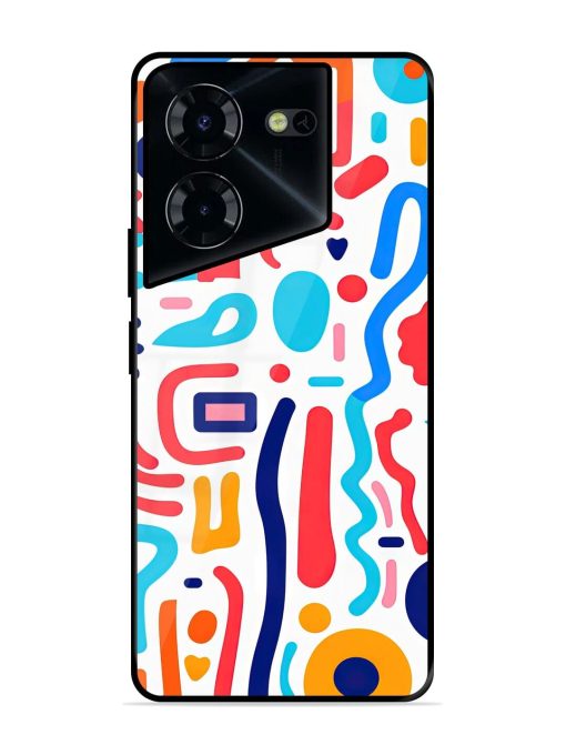 Whimsical Doodle Chaos Glossy Soft Edge Case for Tecno Pova 5 Pro (5G) Chachhi