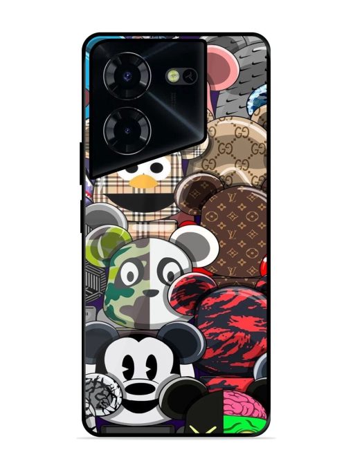 Streetwear Bearbrick Extravaganza Glossy Soft Edge Case for Tecno Pova 5 Pro (5G) Chachhi