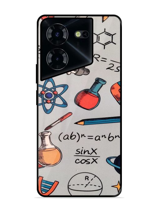 Science Doodle Delight Glossy Soft Edge Case for Tecno Pova 5 Pro (5G)