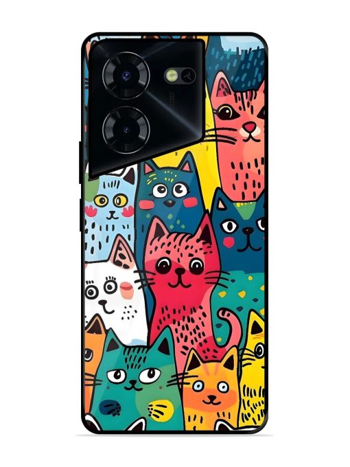 Feline Frenzy Glossy Soft Edge Case for Tecno Pova 5 Pro (5G) Chachhi