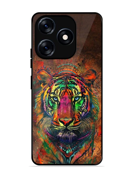 Cosmic Tiger Glossy Soft Edge Case for Tecno Spark 10 (4G) Chachhi