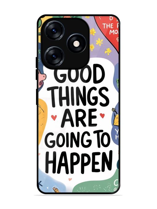 Uplifting Scribbles Glossy Soft Edge Case for Tecno Spark 10 (4G) Chachhi