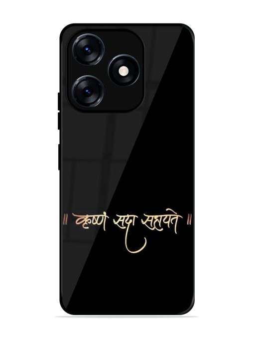 Krishna Sada Sahayate Glossy Soft Edge Case for Tecno Spark 10 (4G) Chachhi