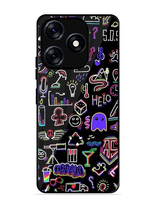 Neon Doodle Glossy Soft Edge Case for Tecno Spark 10 (4G)