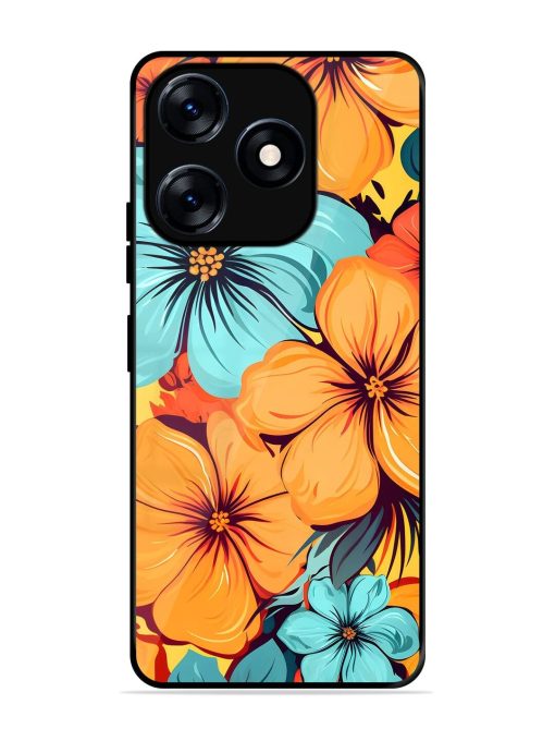 Tropical Bloom Glossy Soft Edge Case for Tecno Spark 10 (4G) Chachhi