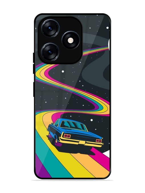 Rainbow Road Glossy Soft Edge Case for Tecno Spark 10 (4G) Chachhi