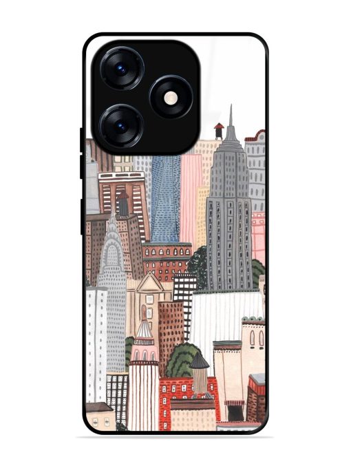 Cityscape Dreams Glossy Soft Edge Case for Tecno Spark 10 (4G) Chachhi