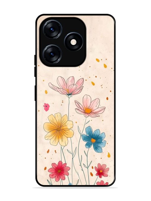 Delicate Bloom Glossy Soft Edge Case for Tecno Spark 10 (4G) Chachhi