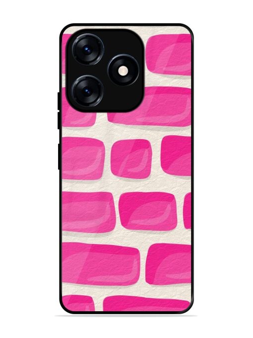 Pink Brick Wall Glossy Soft Edge Case for Tecno Spark 10 (4G) Chachhi