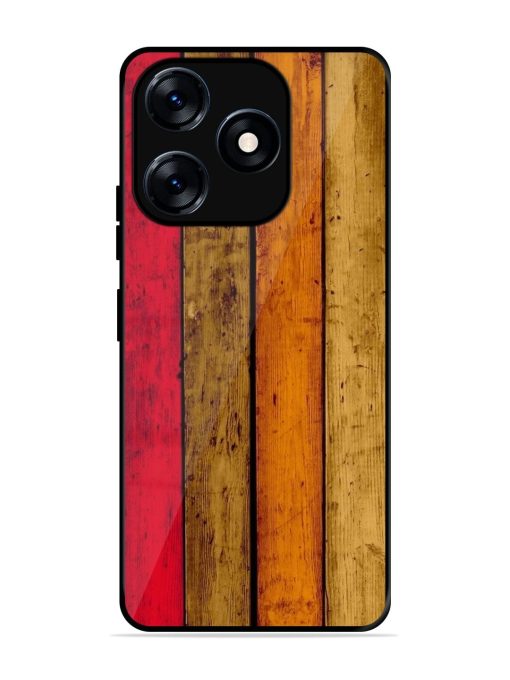 Colorful Woodgrain Glossy Soft Edge Case for Tecno Spark 10 (4G) Chachhi