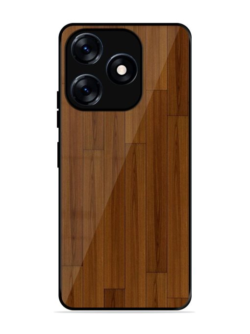 Warm Woodgrain Glossy Soft Edge Case for Tecno Spark 10 (4G) Chachhi