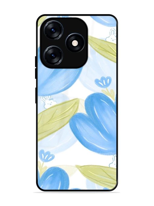 Bunny'S Blue Garden Glossy Soft Edge Case for Tecno Spark 10 (4G) Chachhi