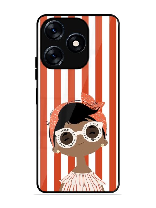 Girls Just Wanna Have Fun Glossy Soft Edge Case for Tecno Spark 10 (4G) Chachhi