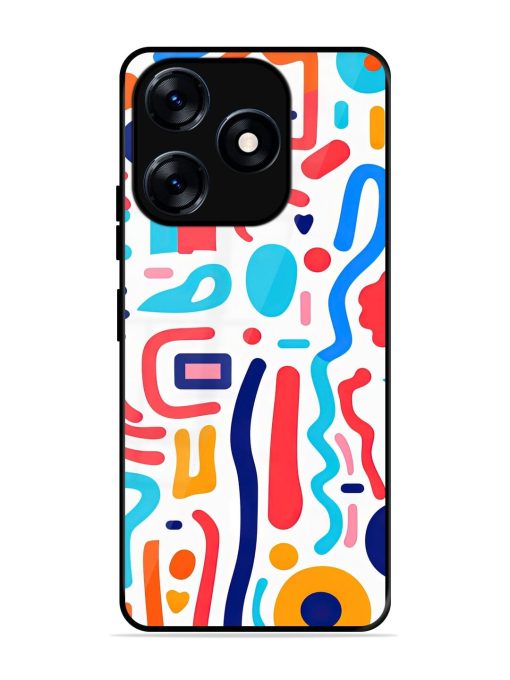 Whimsical Doodle Chaos Glossy Soft Edge Case for Tecno Spark 10 (4G) Chachhi