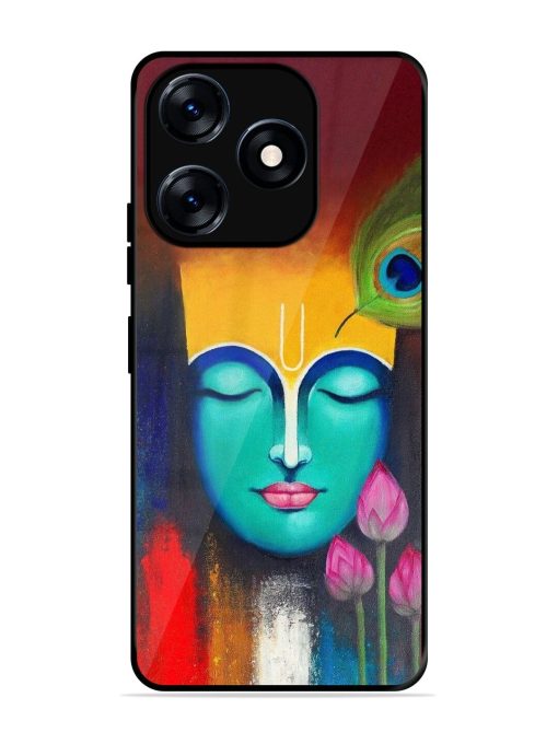 Divine Tranquility: The Face Of Krishna Glossy Soft Edge Case for Tecno Spark 10 (4G) Chachhi