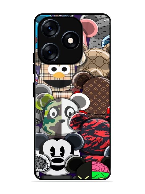 Streetwear Bearbrick Extravaganza Glossy Soft Edge Case for Tecno Spark 10 (4G) Chachhi