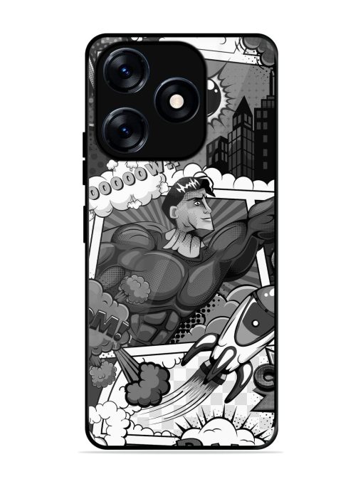 Comic Book Chaos Glossy Soft Edge Case for Tecno Spark 10 (4G) Chachhi