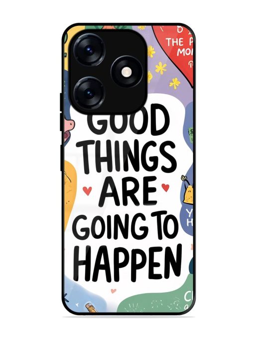 Uplifting Scribbles Glossy Soft Edge Case for Tecno Spark 10 (5G)