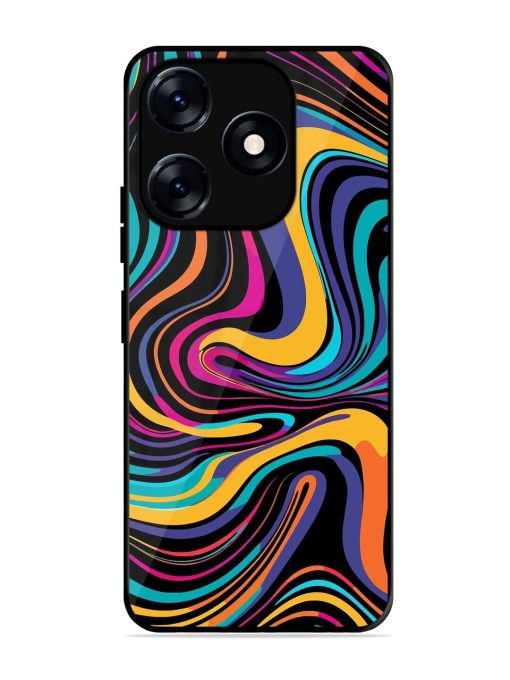 Psychedelic Swirl Glossy Soft Edge Case for Tecno Spark 10 (5G)