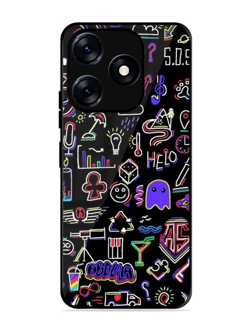 Neon Doodle Glossy Soft Edge Case for Tecno Spark 10 (5G)