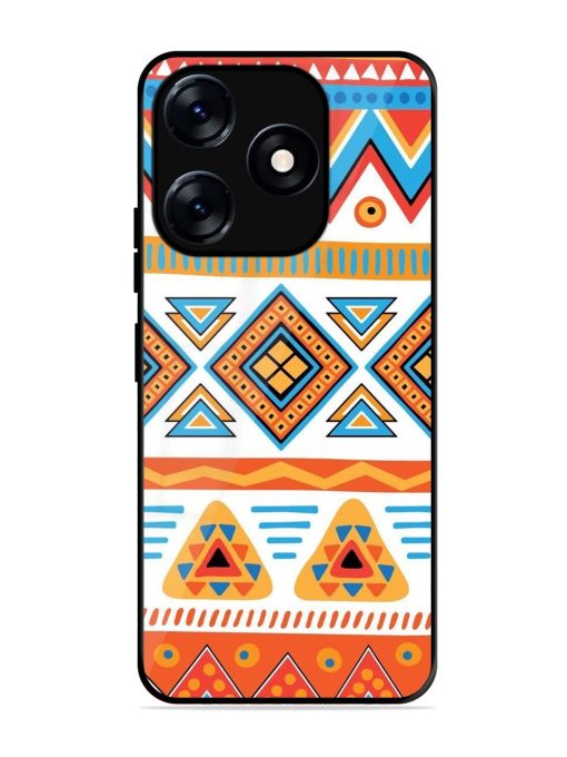 Vibrant Tribal Pattern Glossy Soft Edge Case for Tecno Spark 10 (5G)