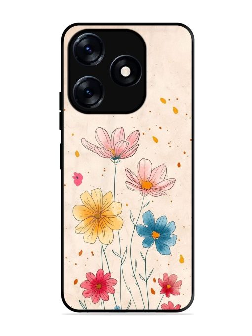 Delicate Bloom Glossy Soft Edge Case for Tecno Spark 10 (5G)