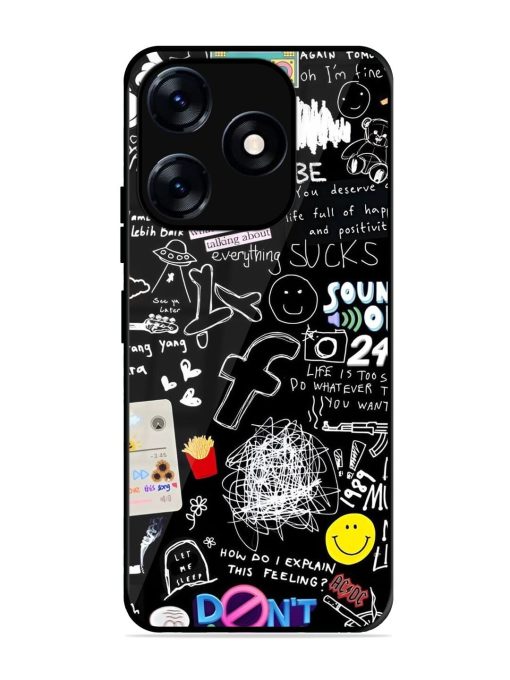 Doodle Diary Glossy Soft Edge Case for Tecno Spark 10 (5G)